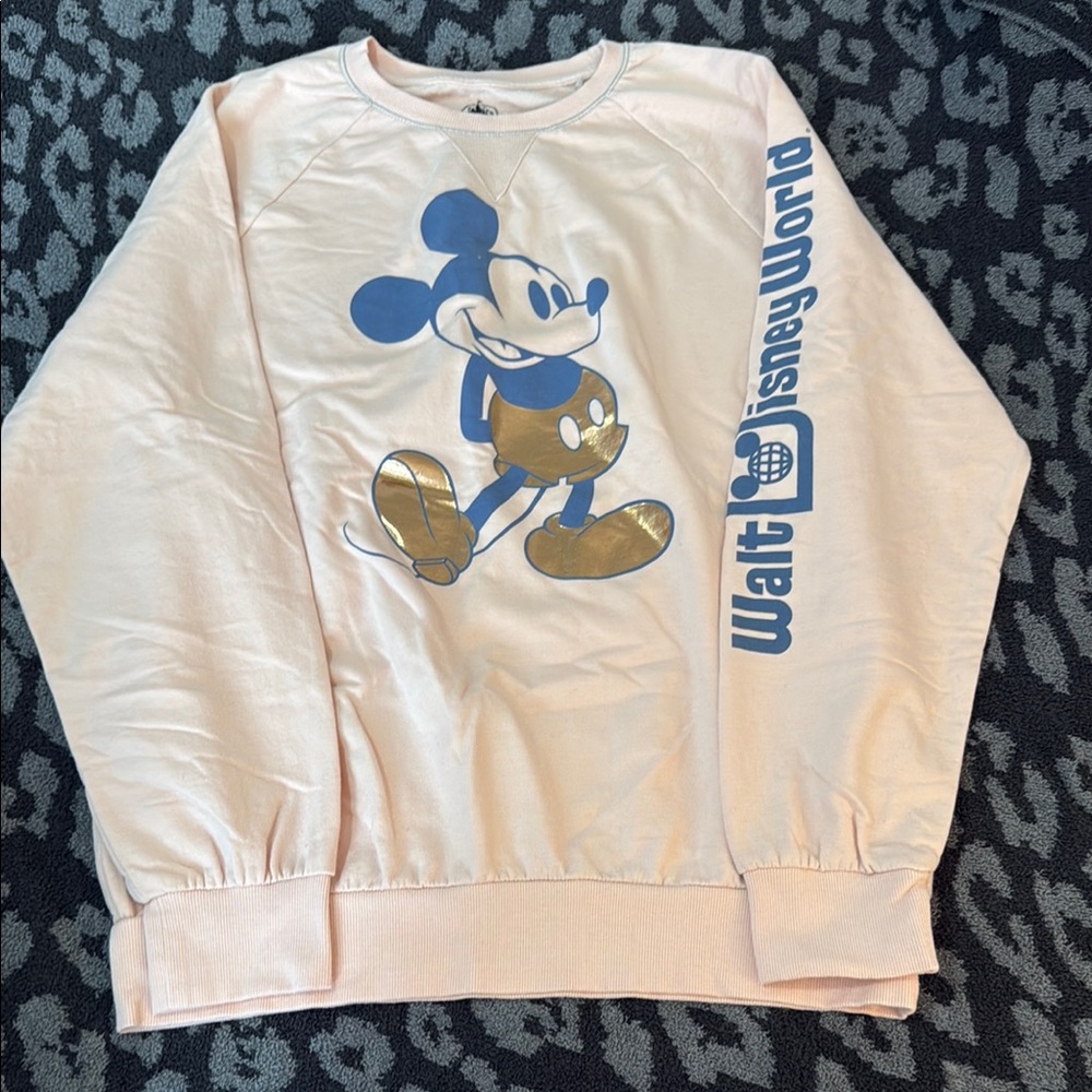 Disney Mickey Rose Gold Sweatshirt  Large